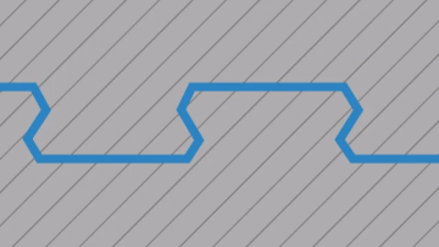 Vyřezaný puzzlový spoj bez zkosení