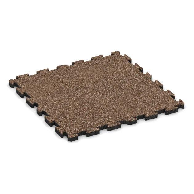 Vnitřní podlahová dlaždice puzzle von WARCO im Farbdesign Kůra a Basto mit den Abmessungen 1000 x 1000 x 40 mm. Produktfoto von Artikel 5918 in der Aufsicht von schräg vorne.