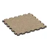 Vnitřní podlahová dlaždice puzzle von WARCO im Farbdesign Travertin mit den Abmessungen 1000 x 1000 x 40 mm. Produktfoto von Artikel 5921 in der Aufsicht von schräg vorne.