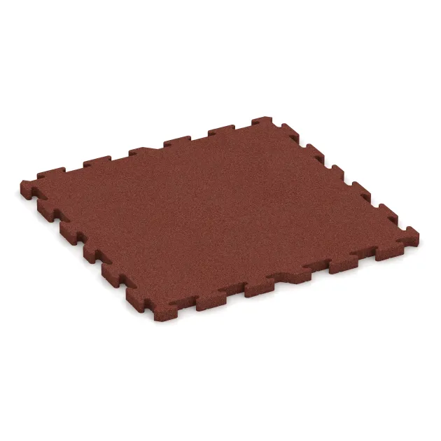 Sportovní krytina pro psy HD von WARCO im Farbdesign Cihlově červená mit den Abmessungen 1000 x 1000 x 40 mm. Produktfoto von Artikel 4077 in der Aufsicht von schräg vorne.