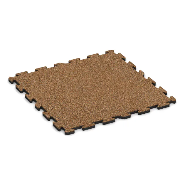 Vnitřní podlahová dlaždice puzzle von WARCO im Farbdesign Terra Cotta mit den Abmessungen 1000 x 1000 x 30 mm. Produktfoto von Artikel 5851 in der Aufsicht von schräg vorne.