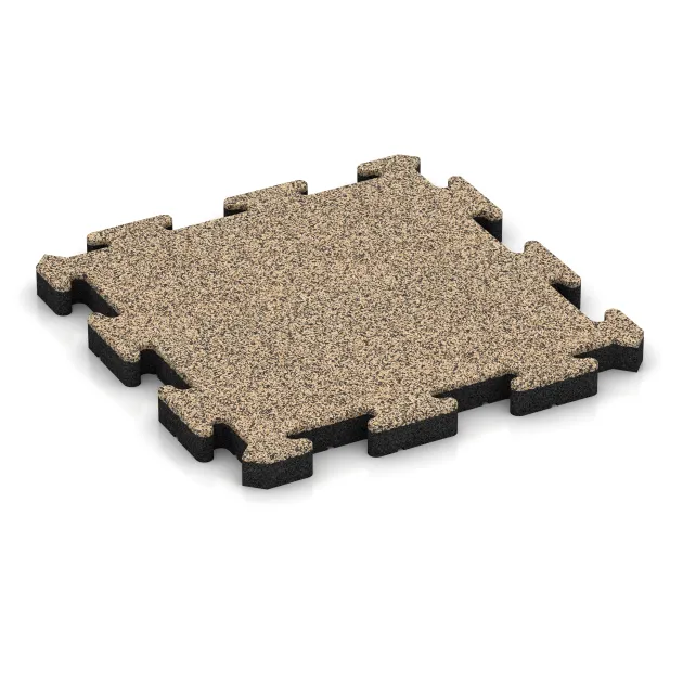 Venkovní dlaždice na klik von WARCO im Farbdesign Travertin mit den Abmessungen 500 x 500 x 50 mm. Produktfoto von Artikel 3014 in der Aufsicht von schräg vorne.