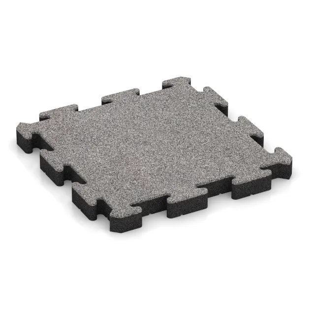 Venkovní dlaždice na klik von WARCO im Farbdesign Šedý melange mit den Abmessungen 500 x 500 x 50 mm. Produktfoto von Artikel 4558 in der Aufsicht von schräg vorne.