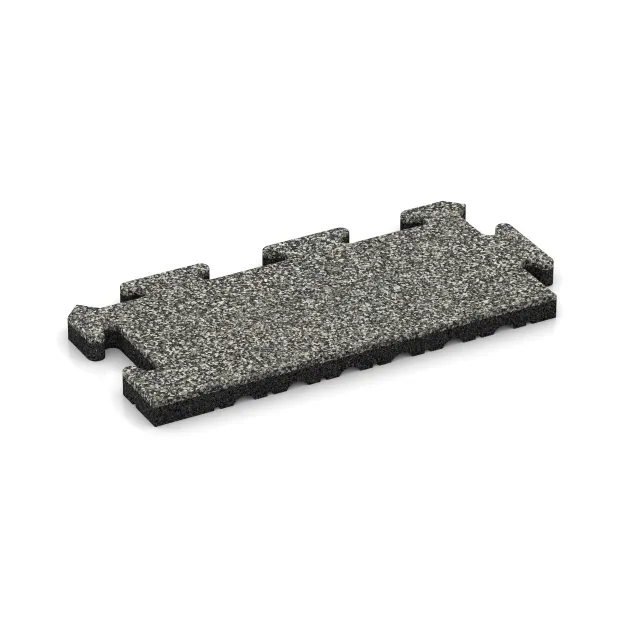 Okrajová dlaždice von WARCO im Farbdesign Šedý granit mit den Abmessungen 500 x 235 x 30 mm. Produktfoto von Artikel 4859 in der Aufsicht von schräg vorne.
