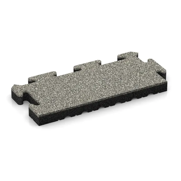 Okrajová dlaždice HD von WARCO im Farbdesign Světlý granit mit den Abmessungen 500 x 235 x 40 mm. Produktfoto von Artikel 4970 in der Aufsicht von schräg vorne.