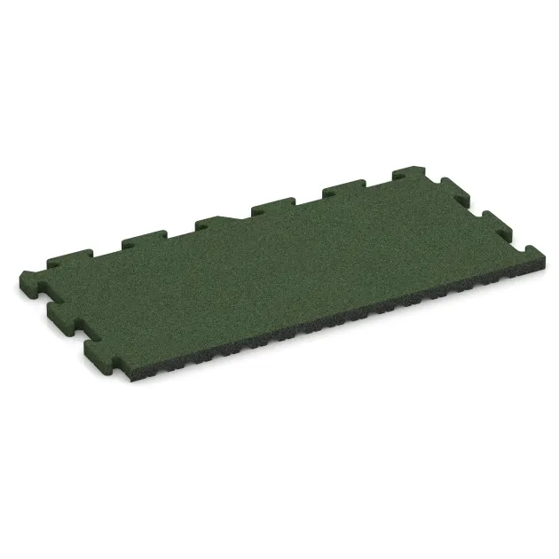 Okrajová dlaždice HD von WARCO im Farbdesign Trávově zelená mit den Abmessungen 1000 x 485 x 30 mm. Produktfoto von Artikel 5079 in der Aufsicht von schräg vorne.