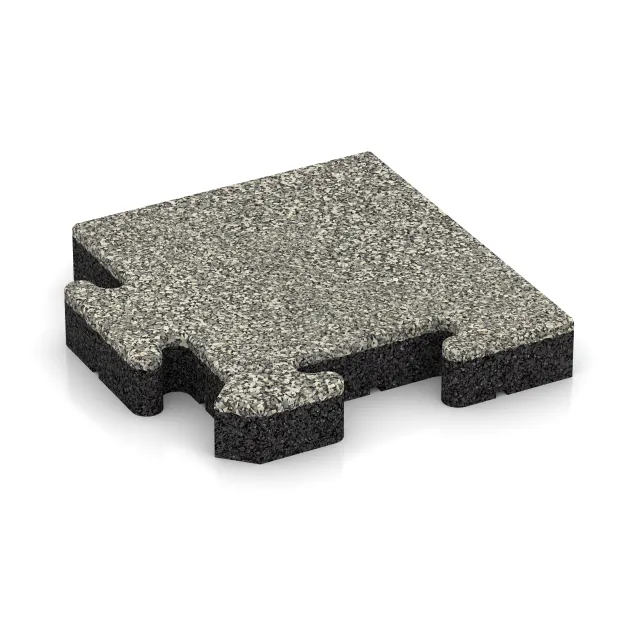 Rohová dlaždice HD von WARCO im Farbdesign Světlý granit mit den Abmessungen 235 x 235 x 40 mm. Produktfoto von Artikel 4982 in der Aufsicht von schräg vorne.