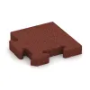 Rohová dlaždice von WARCO im Farbdesign Cihlově červená mit den Abmessungen 235 x 235 x 40 mm. Produktfoto von Artikel 5218 in der Aufsicht von schräg vorne.