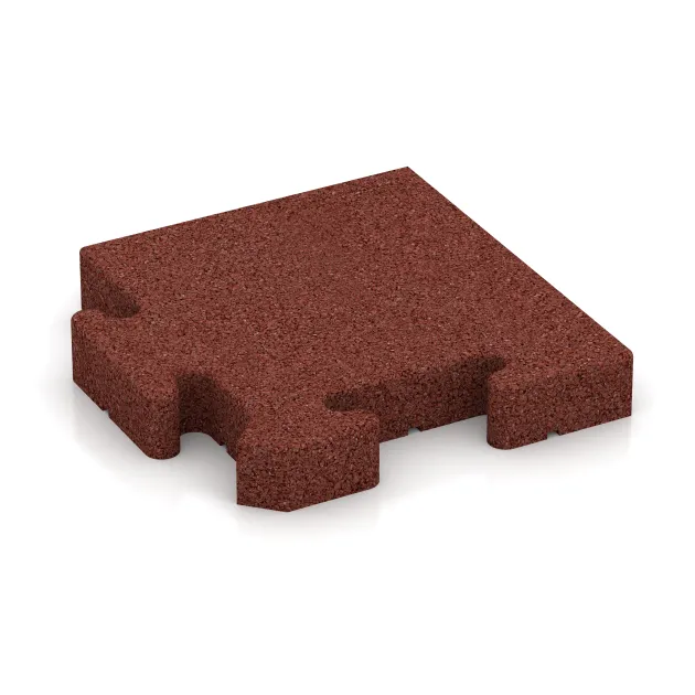 Rohová dlaždice von WARCO im Farbdesign Cihlově červená mit den Abmessungen 235 x 235 x 40 mm. Produktfoto von Artikel 5218 in der Aufsicht von schräg vorne.