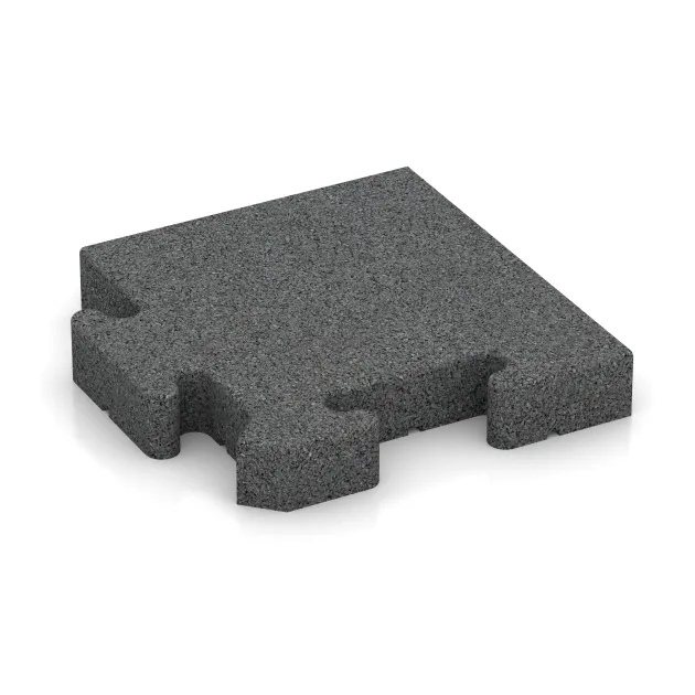 Rohová dlaždice HD von WARCO im Farbdesign Šedá břidlice mit den Abmessungen 235 x 235 x 40 mm. Produktfoto von Artikel 5003 in der Aufsicht von schräg vorne.