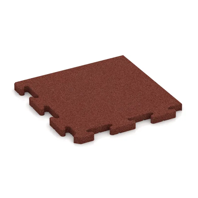 Rohová dlaždice von WARCO im Farbdesign Cihlově červená mit den Abmessungen 485 x 485 x 30 mm. Produktfoto von Artikel 5074 in der Aufsicht von schräg vorne.
