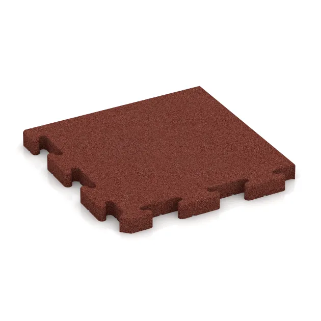 Rohová dlaždice von WARCO im Farbdesign Cihlově červená mit den Abmessungen 485 x 485 x 40 mm. Produktfoto von Artikel 5153 in der Aufsicht von schräg vorne.