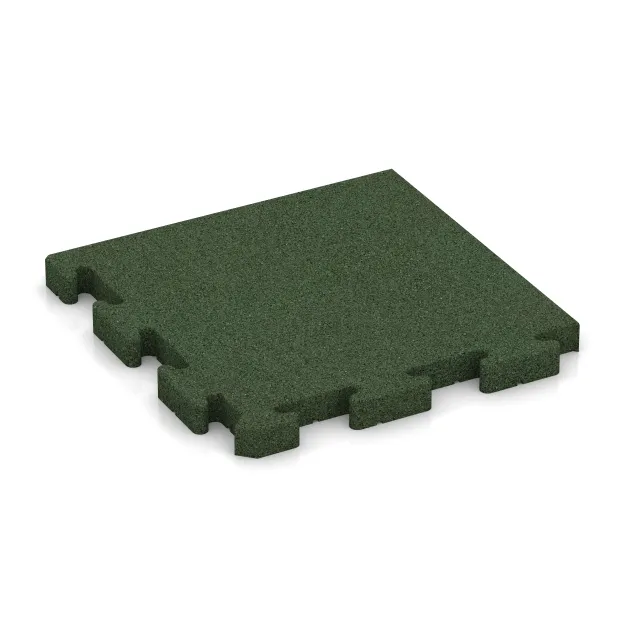 Rohová dlaždice von WARCO im Farbdesign Trávově zelená mit den Abmessungen 485 x 485 x 40 mm. Produktfoto von Artikel 5156 in der Aufsicht von schräg vorne.