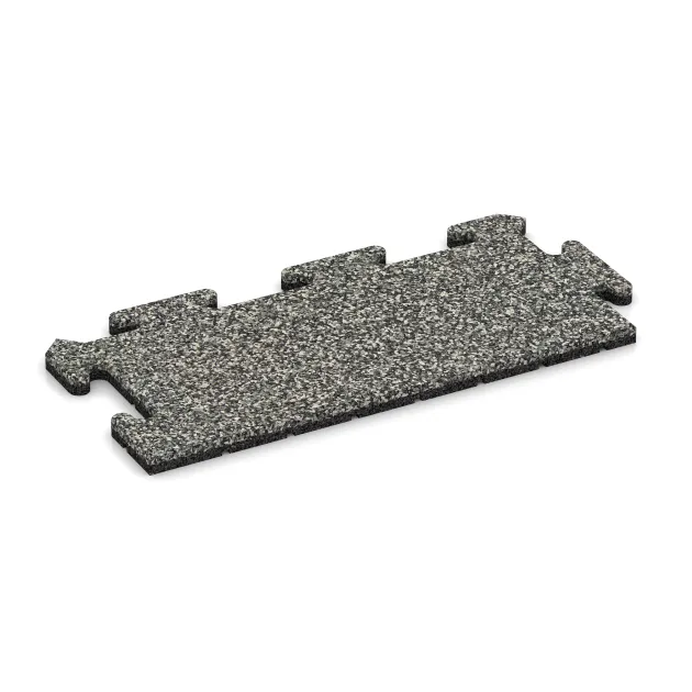 Okrajová dlaždice von WARCO im Farbdesign Šedý granit mit den Abmessungen 500 x 235 x 18 mm. Produktfoto von Artikel 4690 in der Aufsicht von schräg vorne.