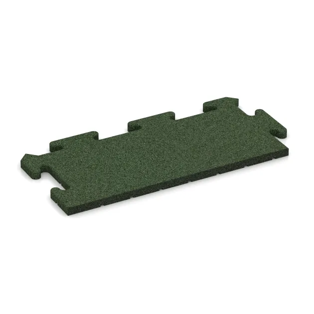 Okrajová dlaždice von WARCO im Farbdesign Trávově zelená mit den Abmessungen 500 x 235 x 18 mm. Produktfoto von Artikel 4809 in der Aufsicht von schräg vorne.