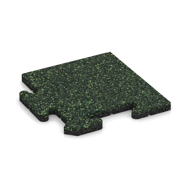 Rohová dlaždice von WARCO im Farbdesign Anglický trávník mit den Abmessungen 235 x 235 x 18 mm. Produktfoto von Artikel 4713 in der Aufsicht von schräg vorne.