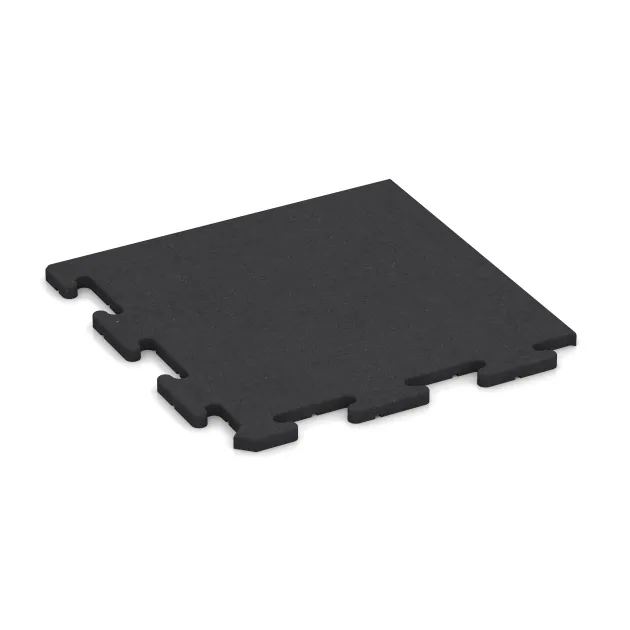 Rohová dlaždice HD Fine von WARCO im Farbdesign Antracit mit den Abmessungen 485 x 485 x 18 mm. Produktfoto von Artikel 4805 in der Aufsicht von schräg vorne.