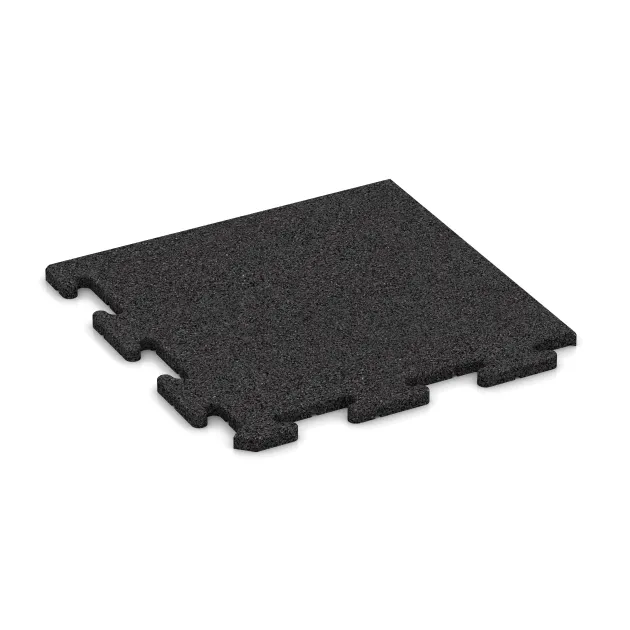 Rohová dlaždice von WARCO im Farbdesign Antracit mit den Abmessungen 485 x 485 x 18 mm. Produktfoto von Artikel 4833 in der Aufsicht von schräg vorne.
