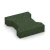 Gumová zámková dlažba von WARCO im Farbdesign Travní zelená mit den Abmessungen 20 x 16,5 x 4,3 cm | 0,0278 m². Produktfoto von Artikel 3605 in der Aufsicht von schräg vorne.