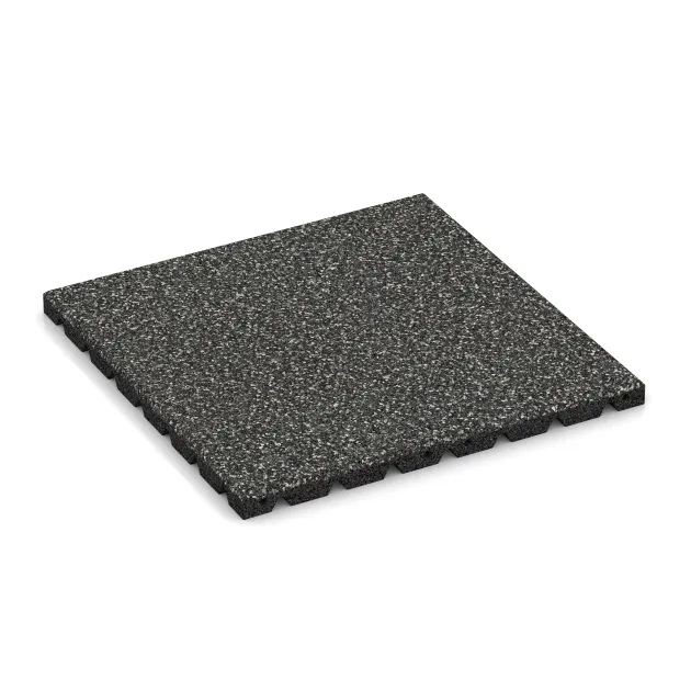 Terasová dlaždice 3 cm von WARCO im Farbdesign Tmavě šedý granit mit den Abmessungen 500 x 500 x 30 mm. Produktfoto von Artikel 5477 in der Aufsicht von schräg vorne.