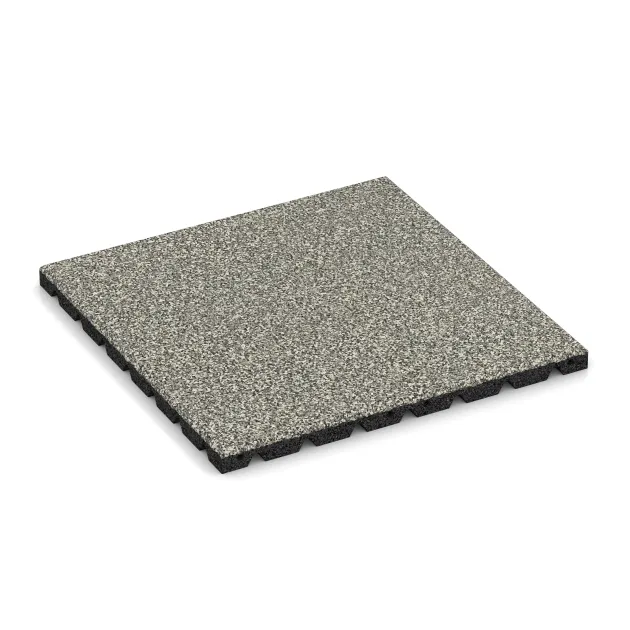 Terasová dlaždice 3 cm von WARCO im Farbdesign Světlý granit mit den Abmessungen 500 x 500 x 30 mm. Produktfoto von Artikel 5479 in der Aufsicht von schräg vorne.