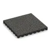 Bezpečnostní dlaždice na dětské hřiště 5 cm - EN 1177 ≤ 145 cm von WARCO im Farbdesign Tmavě šedý granit mit den Abmessungen 500 x 500 x 50 mm. Produktfoto von Artikel 5574 in der Aufsicht von schräg vorne.