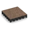 Bezpečnostní dlaždice na dětské hřiště 10 cm - EN 1177 ≤ 300 cm von WARCO im Farbdesign Kůra a Basto mit den Abmessungen 500 x 500 x 100 mm. Produktfoto von Artikel 5648 in der Aufsicht von schräg vorne.