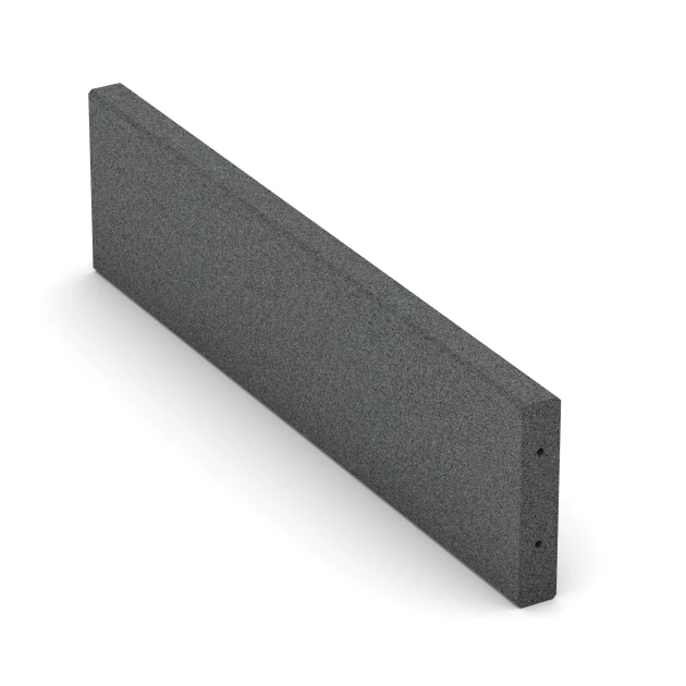 Gumový obrubník von WARCO im Farbdesign Břidlicová šedá mit den Abmessungen 100 x 5 x 25 cm. Produktfoto von Artikel 2595 in der Aufsicht von schräg vorne.