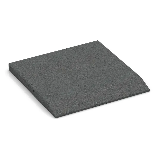 Edge tile (one chamfered side) von WARCO im Farbdesign Šedá břidlice mit den Abmessungen 500 x 500 x 40 mm. Produktfoto von Artikel 0430 in der Aufsicht von schräg vorne.