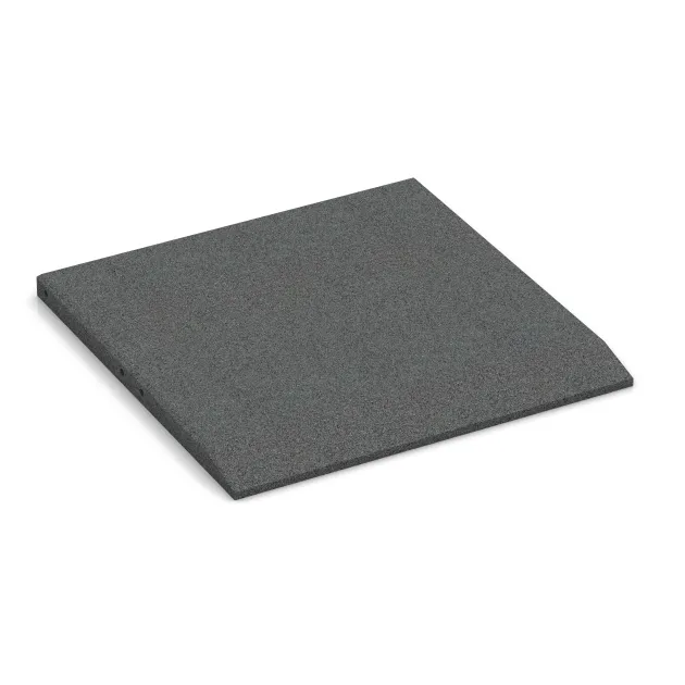 Edge tile (one chamfered side) von WARCO im Farbdesign Šedá břidlice mit den Abmessungen 500 x 500 x 30 mm. Produktfoto von Artikel 0424 in der Aufsicht von schräg vorne.