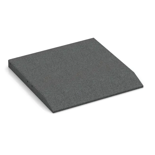 Edge tile (one chamfered side) von WARCO im Farbdesign Šedá břidlice mit den Abmessungen 500 x 500 x 45 mm. Produktfoto von Artikel 0435 in der Aufsicht von schräg vorne.