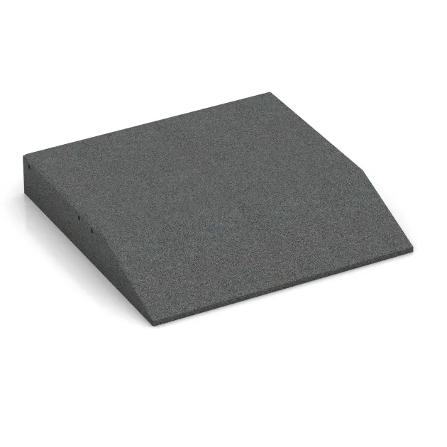 Edge tile (one chamfered side) von WARCO im Farbdesign Šedá břidlice mit den Abmessungen 500 x 500 x 80 mm. Produktfoto von Artikel 0454 in der Aufsicht von schräg vorne.