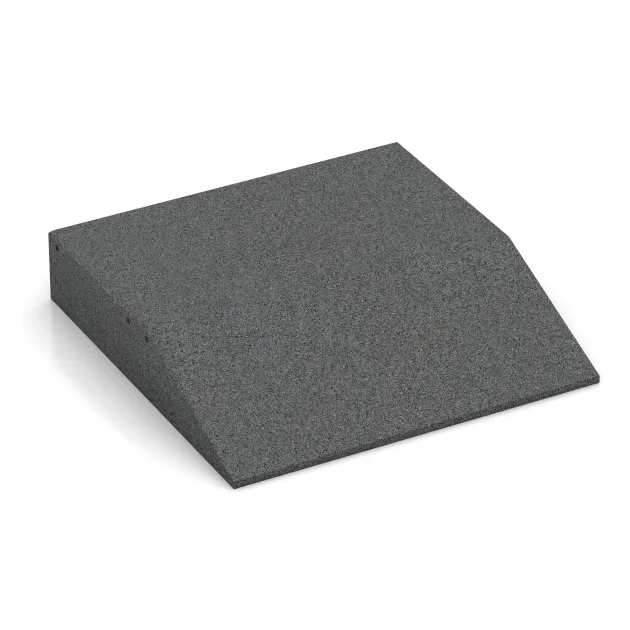 Edge tile (one chamfered side) von WARCO im Farbdesign Šedá břidlice mit den Abmessungen 500 x 500 x 100 mm. Produktfoto von Artikel 0460 in der Aufsicht von schräg vorne.