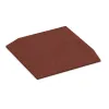 Corner tile (two chamfered sides) von WARCO im Farbdesign Cihlově červená mit den Abmessungen 500 x 500 x 50 mm. Produktfoto von Artikel 0480 in der Aufsicht von schräg vorne.