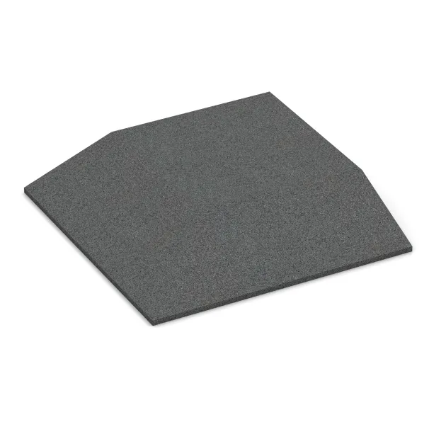 Corner tile (two chamfered sides) von WARCO im Farbdesign Šedá břidlice mit den Abmessungen 500 x 500 x 80 mm. Produktfoto von Artikel 0496 in der Aufsicht von schräg vorne.