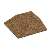 Corner tile (two chamfered sides) von WARCO im Farbdesign Terra Cotta mit den Abmessungen 500 x 500 x 100 mm. Produktfoto von Artikel 3826 in der Aufsicht von schräg vorne.