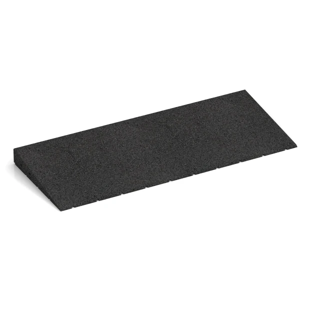 Prahová rampa 75 cm von WARCO im Farbdesign Antracit mit den Abmessungen 75 x 30 cm | 8 < 50 mm. Produktfoto von Artikel 2508 in der Aufsicht von schräg vorne.