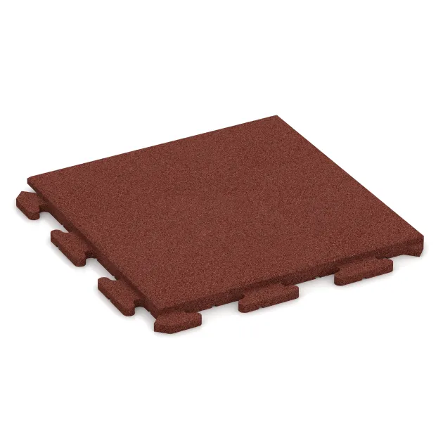 Terasa dlaždice Classic von WARCO im Farbdesign Cihlově červená mit den Abmessungen 500 x 500 x 30 mm. Produktfoto von Artikel 1247 in der Aufsicht von schräg vorne.