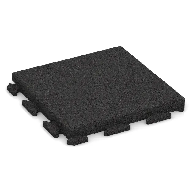 Terasa dlaždice Classic von WARCO im Farbdesign Antracit mit den Abmessungen 500 x 500 x 50 mm. Produktfoto von Artikel 1477 in der Aufsicht von schräg vorne.