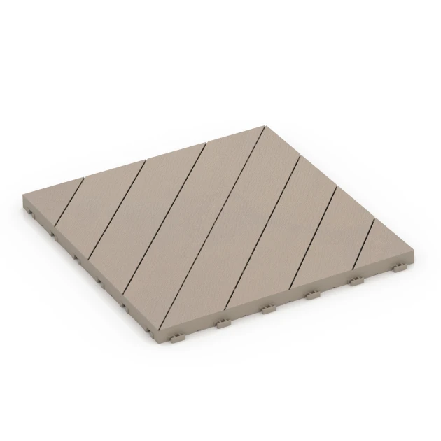 Rybí kost – Terasové dlaždice von WARCO im Farbdesign Vanilka mit den Abmessungen 38,5 x 38,5 x 2 cm. Produktfoto von Artikel 6327 in der Aufsicht von schräg vorne.