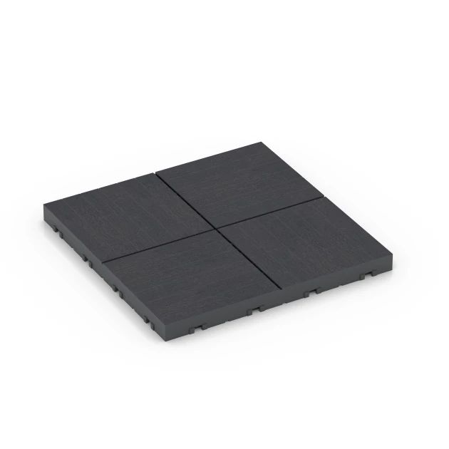 Mozaika – Terasové dlaždice von WARCO im Farbdesign Břidlice mit den Abmessungen 30 x 30 x 2 cm. Produktfoto von Artikel 6347 in der Aufsicht von schräg vorne.