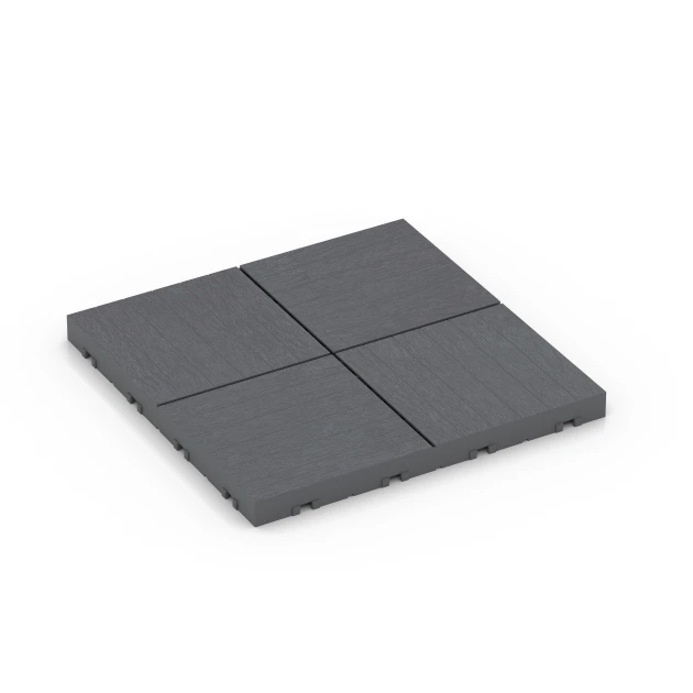 Mozaika – Terasové dlaždice von WARCO im Farbdesign Stříbrošedá mit den Abmessungen 30 x 30 x 2 cm. Produktfoto von Artikel 6349 in der Aufsicht von schräg vorne.