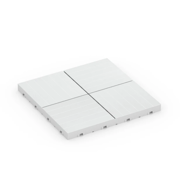 Mozaika – Terasové dlaždice von WARCO im Farbdesign Křída mit den Abmessungen 30 x 30 x 2 cm. Produktfoto von Artikel 6353 in der Aufsicht von schräg vorne.