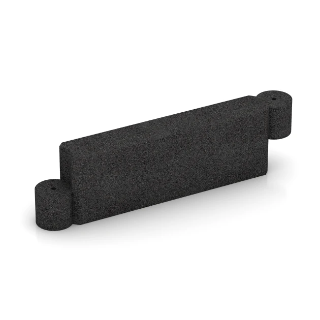 Gumový modulární blok von WARCO im Farbdesign Antracit mit den Abmessungen 1000 x 300 x 154 mm. Produktfoto von Artikel 2578 in der Aufsicht von schräg vorne.