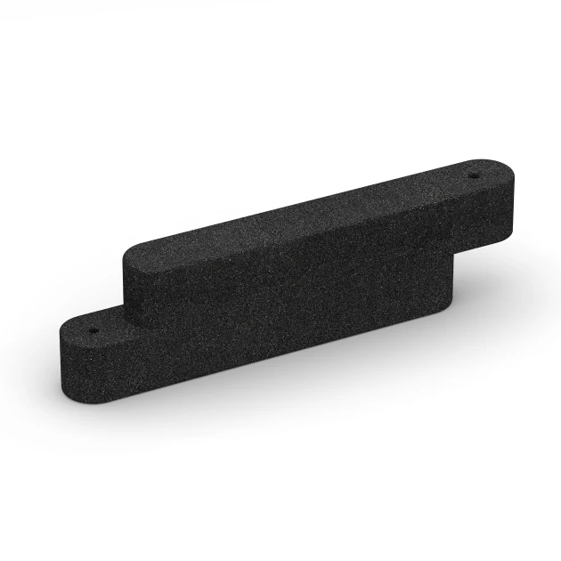 Gumový obrubník von WARCO im Farbdesign Antracit mit den Abmessungen 100 x 15 x 30 cm. Produktfoto von Artikel 6639 in der Aufsicht von schräg vorne.