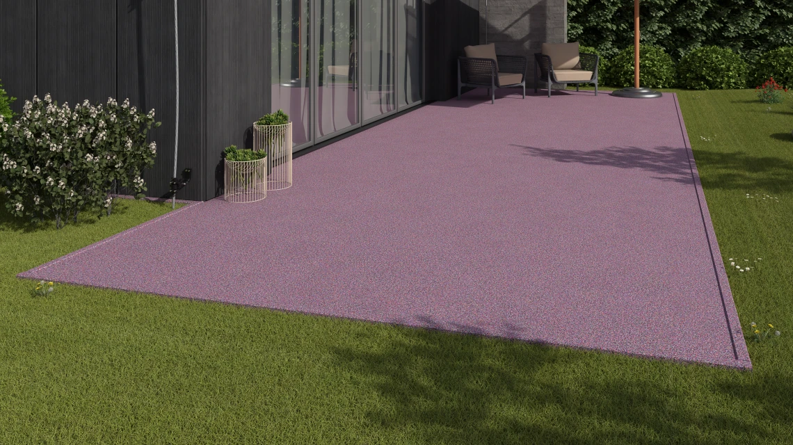 Beispielhafte Verlegung für den Artikel 3734 von WARCO - Dlaždice na terasu, Farbton Levandule in der Abmessung 306 x 306 x 20 mm.