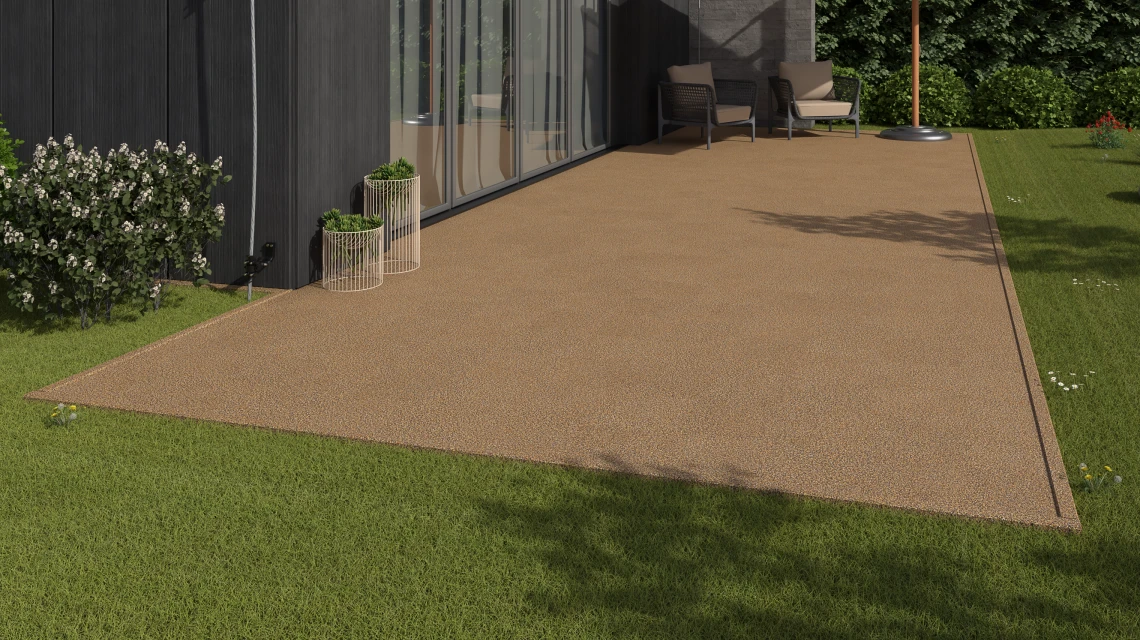 Beispielhafte Verlegung für den Artikel 3740 von WARCO - Dlaždice na terasu, Farbton Ratan in der Abmessung 30,6 x 30,6 x 2 cm | 0,094 m².