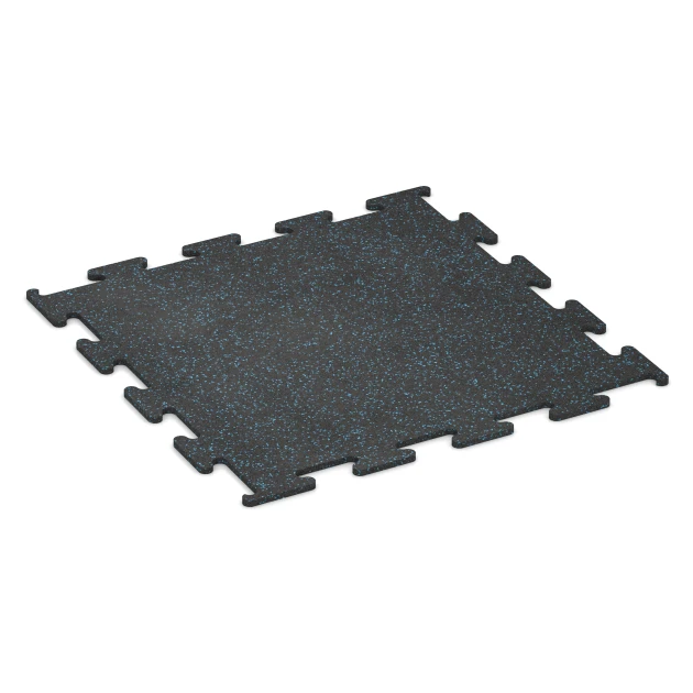 Fitness Performance Elite gumová podlaha do fitness von WARCO im Farbdesign Lehce modře kropenatá mit den Abmessungen 100 x 100 x 1,5 cm | 1,00 m². Produktfoto von Artikel 3758 in der Aufsicht von schräg vorne.