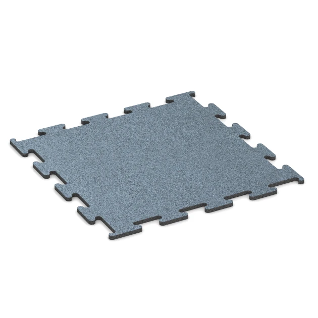 Fitness Performance Elite gumová podlaha do fitness von WARCO im Farbdesign Patinované stříbro mit den Abmessungen 50 x 50 x 1 cm | 0,25 m². Produktfoto von Artikel 6164 in der Aufsicht von schräg vorne.