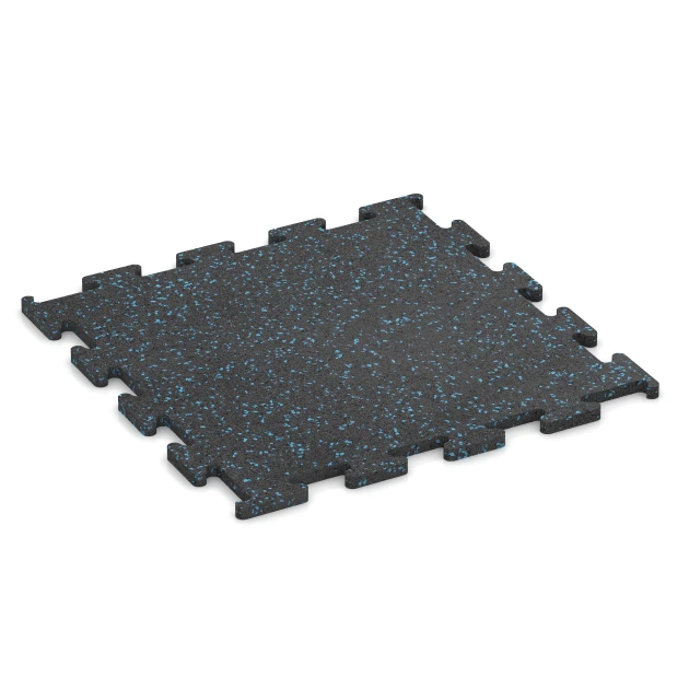 Fitness Performance Elite gumová podlaha do fitness von WARCO im Farbdesign Lehce modře kropenatá mit den Abmessungen 50 x 50 x 1,5 cm | 0,25 m². Produktfoto von Artikel 3770 in der Aufsicht von schräg vorne.